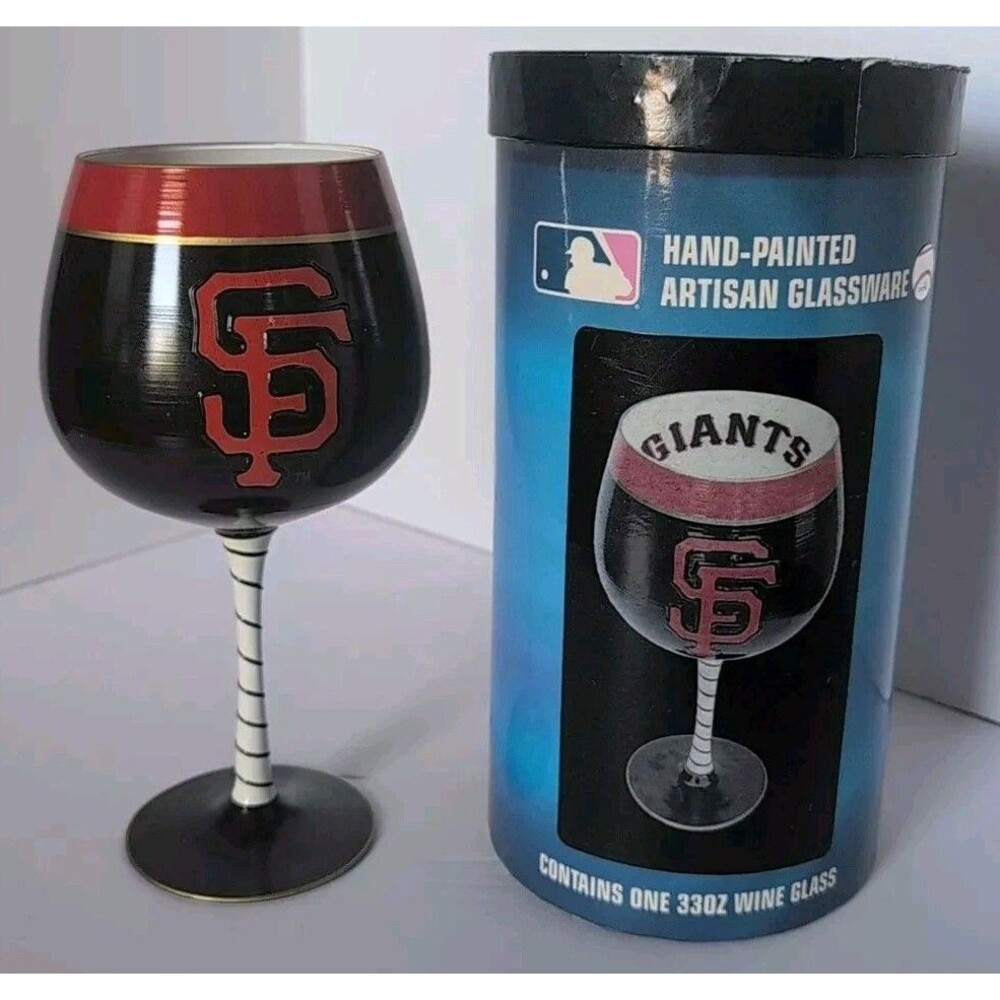 San Francisco Giants MLB Hand Painted Artisan Wine Glass 33oz